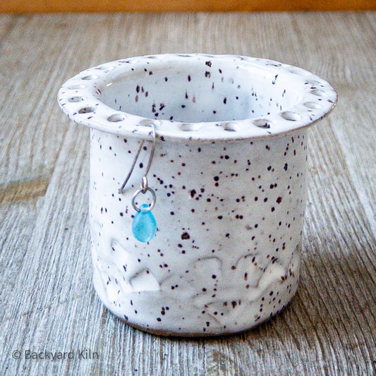 Small Speckled Stamped Earring Holder - Taylor
