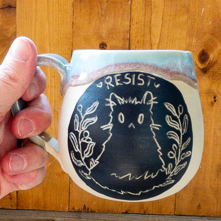 Fundraiser “RESIST” Cat Mug #1 - Taylor
