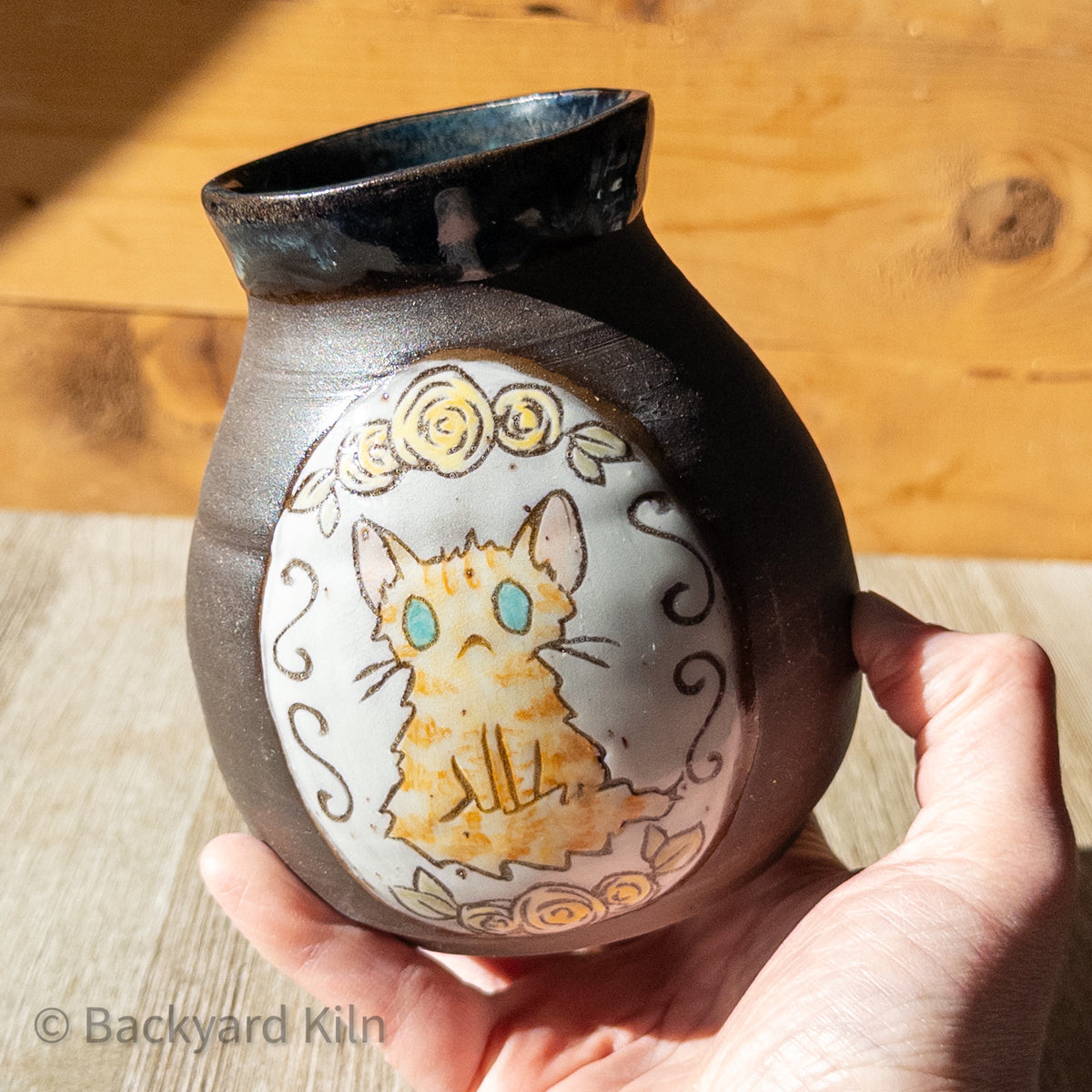 Fundraiser Cat Vase: Chippy 2 by Taylor