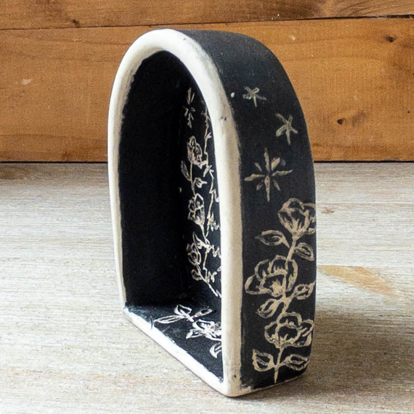 Small Black Hanging Cat Shrine/Shelf - Taylor