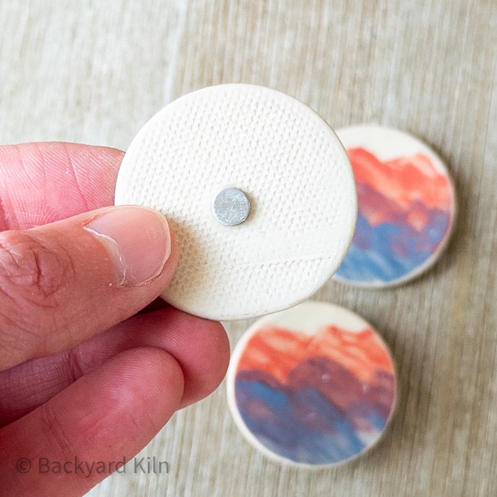 Round Pink/Purple/Blue Magnets by Taylor