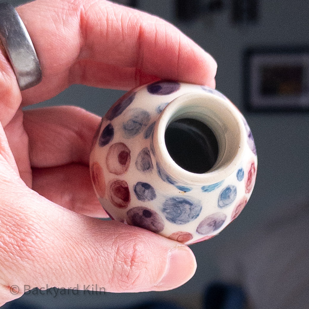 Red, Purple, and Blue Mini Vase by Taylor