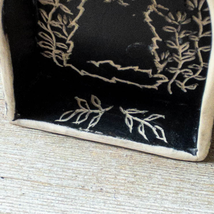 Small Black Hanging Cat Shrine/Shelf - Taylor