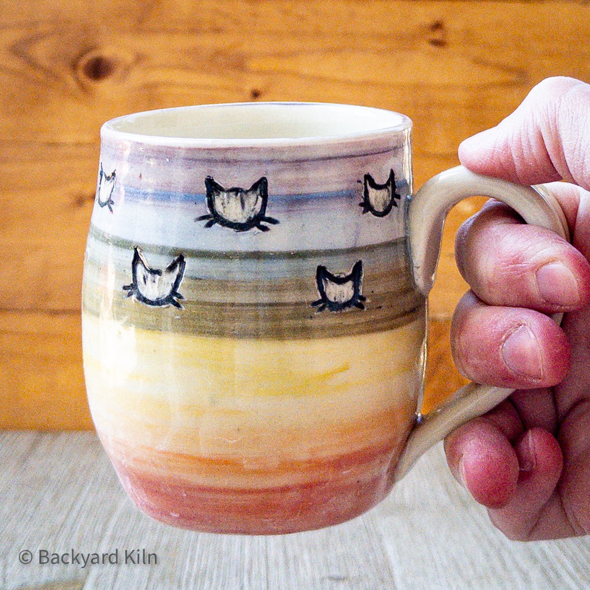 Rainbow Cat Heads Mug by Taylor