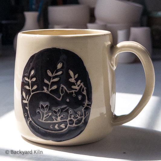 Scandi Black Cat Mug by Taylor