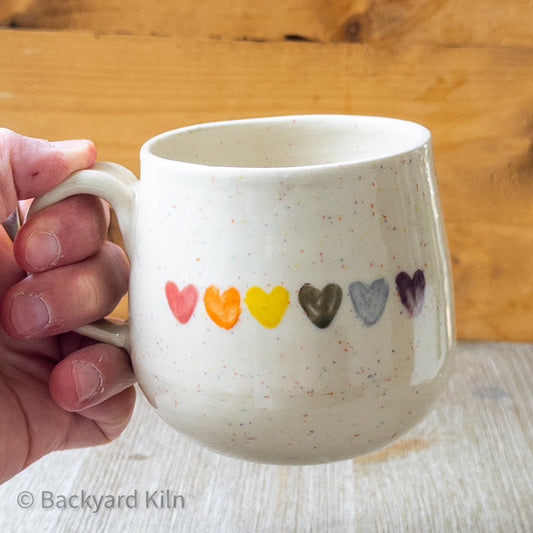Rainbow Hearts Funfetti Mug #9 by Taylor