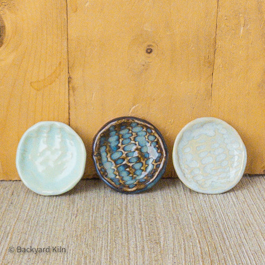 Textured Dish Light Blue Round Tiny - Taylor