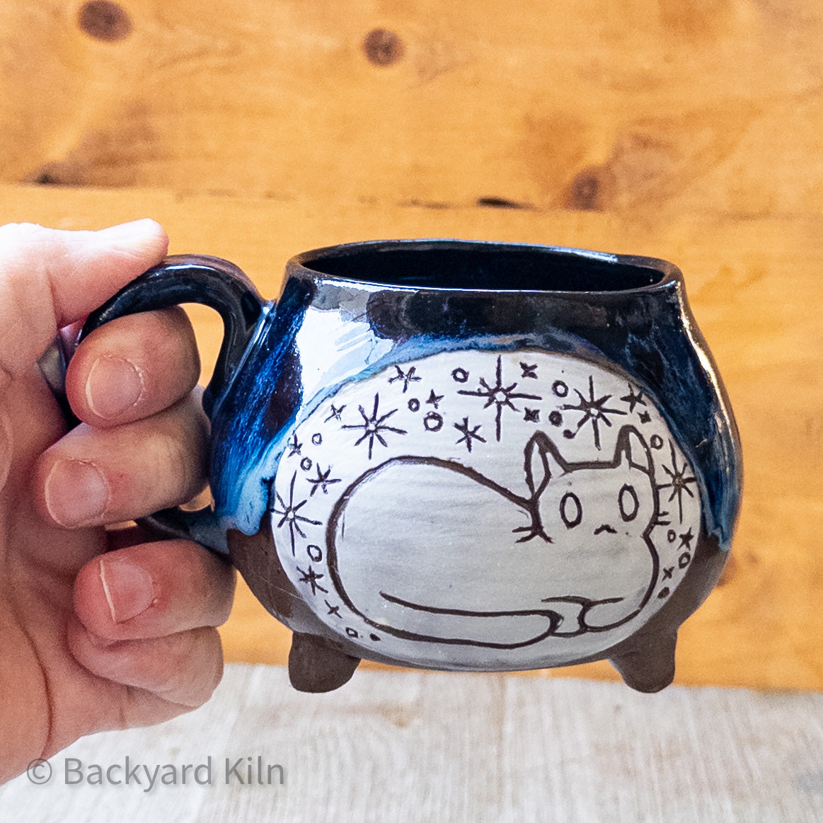 Cat with Stars Cauldron Mug by Taylor