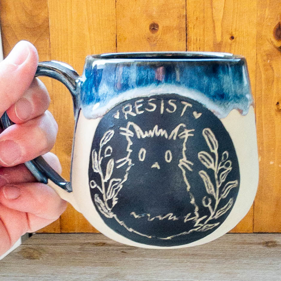 Fundraiser “RESIST” Cat Mug #3 - Taylor