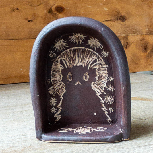 Small Brown Hanging Cat Shrine/Shelf - Taylor