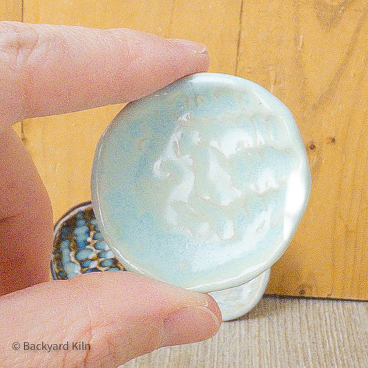 Textured Dish Light Teal Round Tiny - Taylor