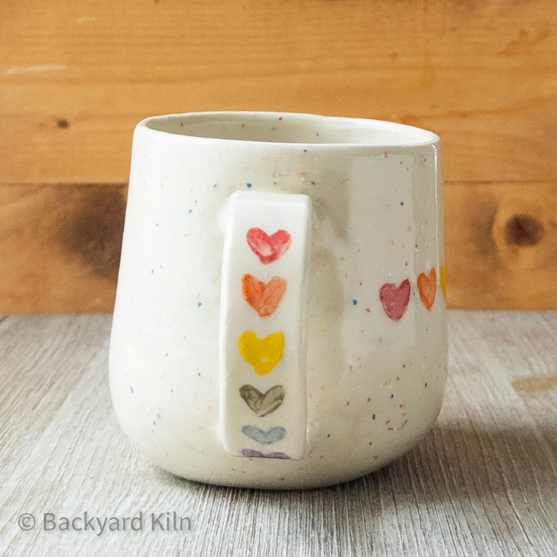 Rainbow Hearts Funfetti Mug #4 by Taylor