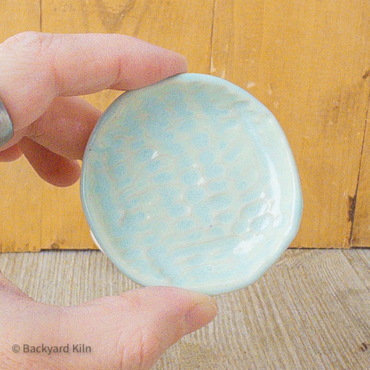 Textured Dish Light Teal Round Small - Taylor