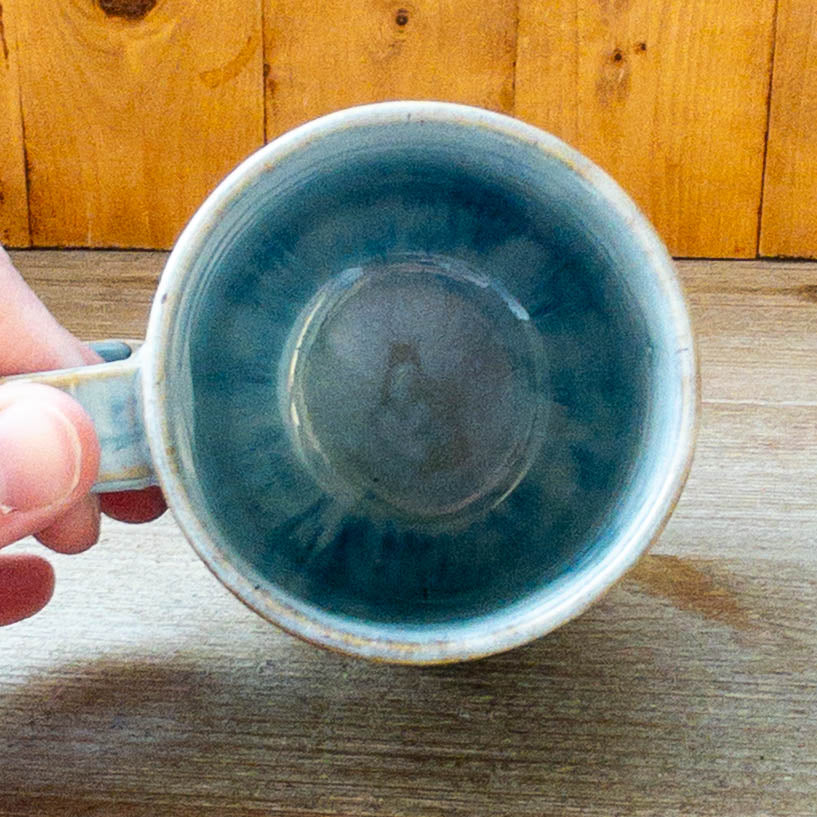 Handmade Cats and Flowers Pottery Mug #2