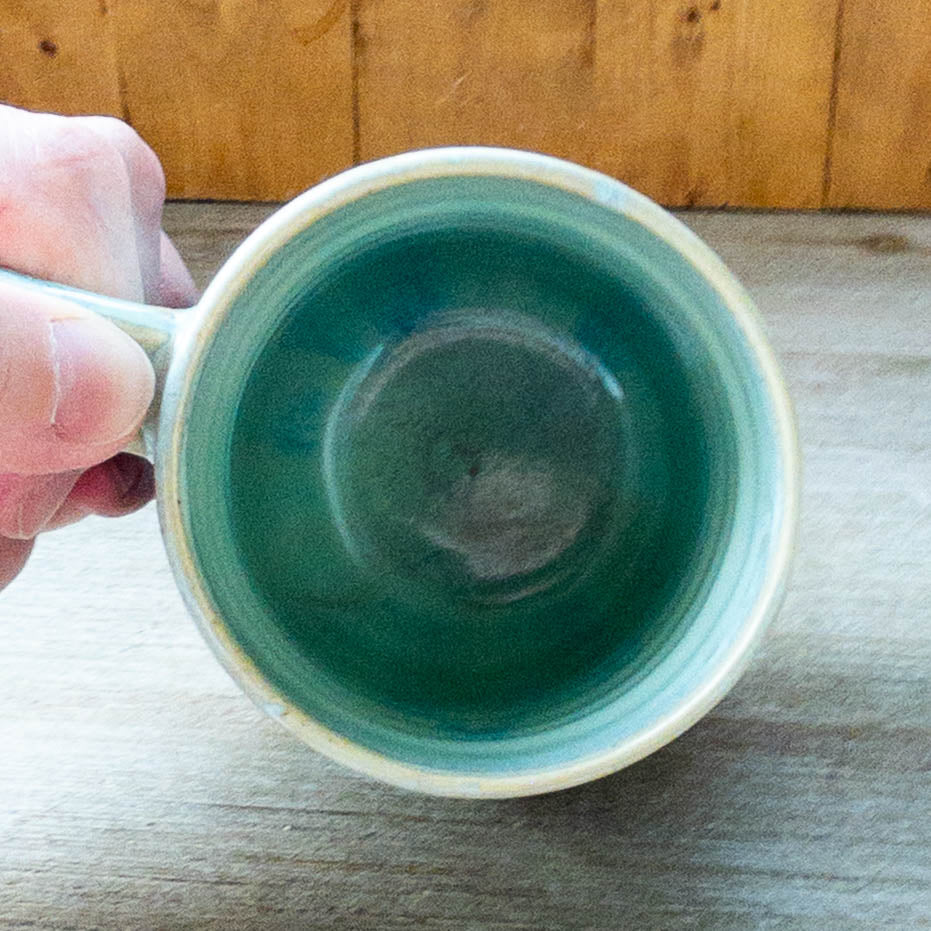 Handmade Cats and Flowers Pottery Mug #3