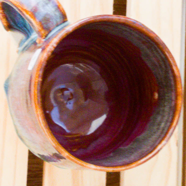 Large Blue/Red Dimensional Mug - Taylor