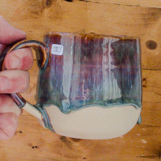 Large Blue/Red Dimensional Mug - Taylor