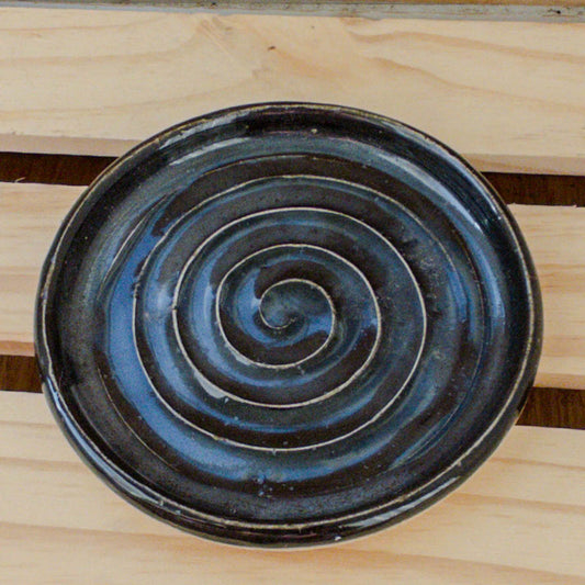 Small Blue/Black Plate/Tray - Taylor