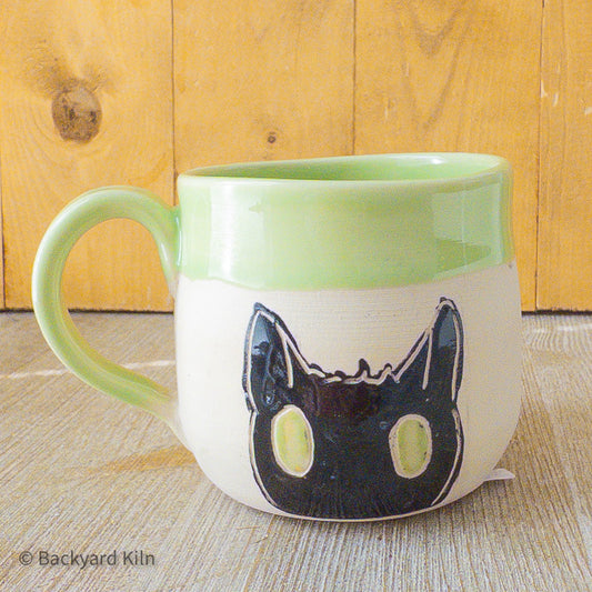 Black Cat Mug Green - Taylor