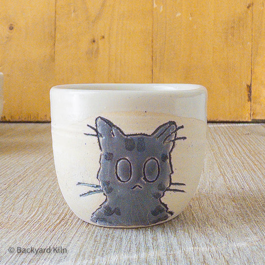 Gray Tabby Cat Shot Glass - Taylor