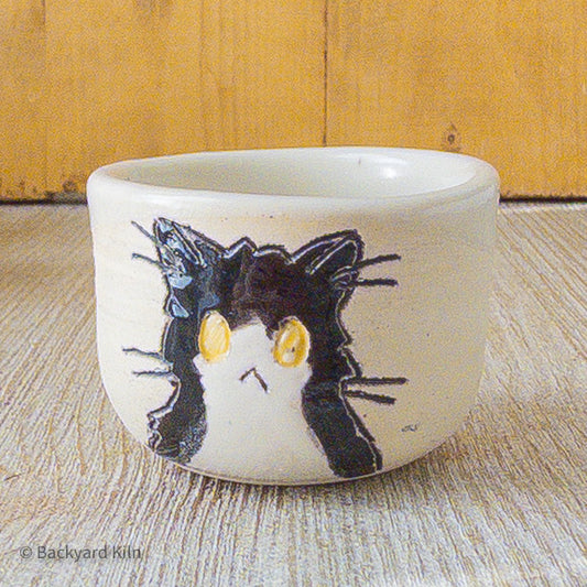 Black Tuxie Cat Shot Glass - Taylor