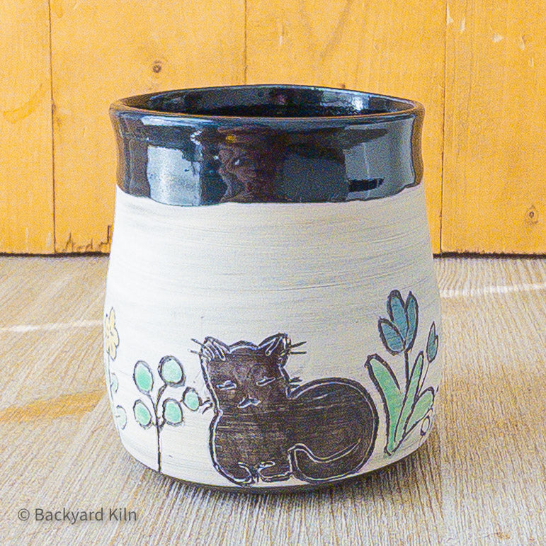 Scandi Garden Tumbler #4 with Cat - Taylor