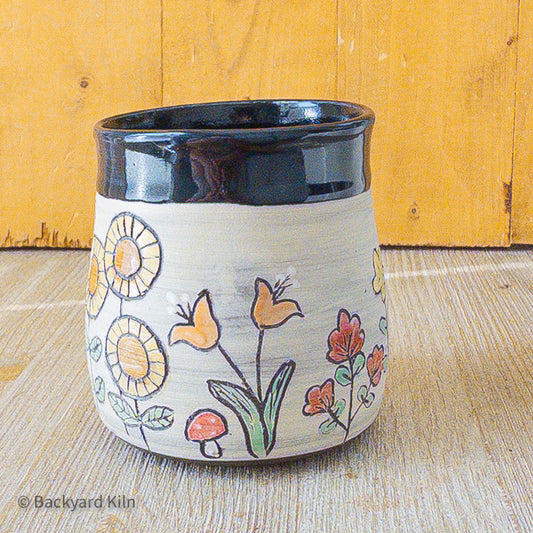 Scandi Garden Tumbler #4 with Cat - Taylor