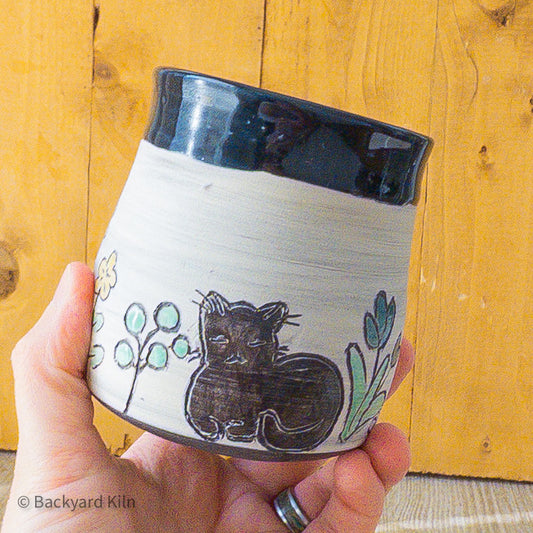 Scandi Garden Tumbler #4 with Cat - Taylor