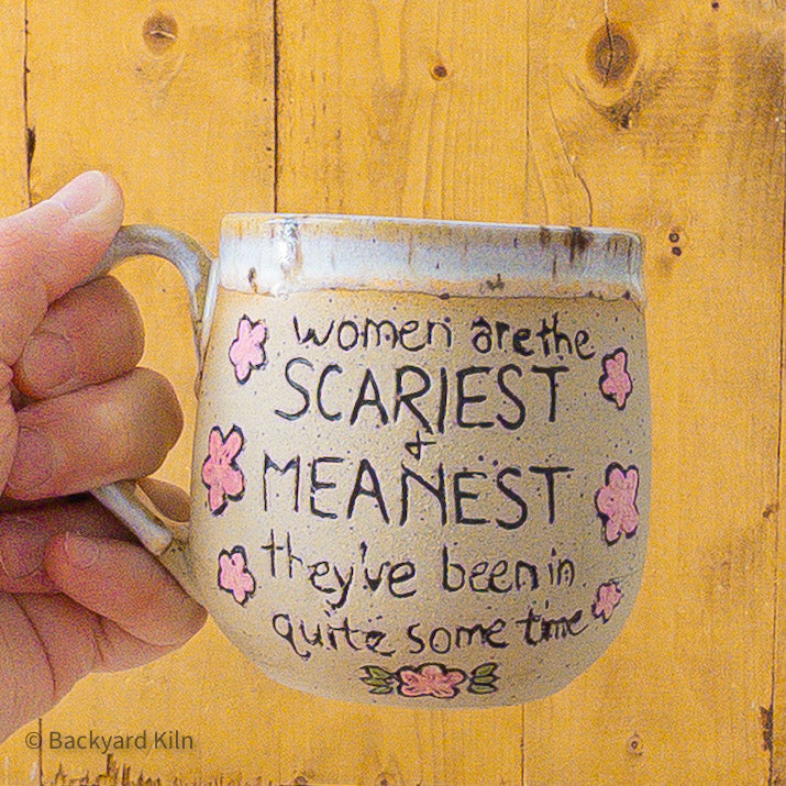 Mean and Scary Women Mug Pink - Taylor