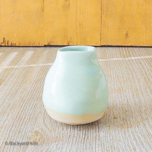 Aqua Tiny Vase with Rectangle Lip - Taylor