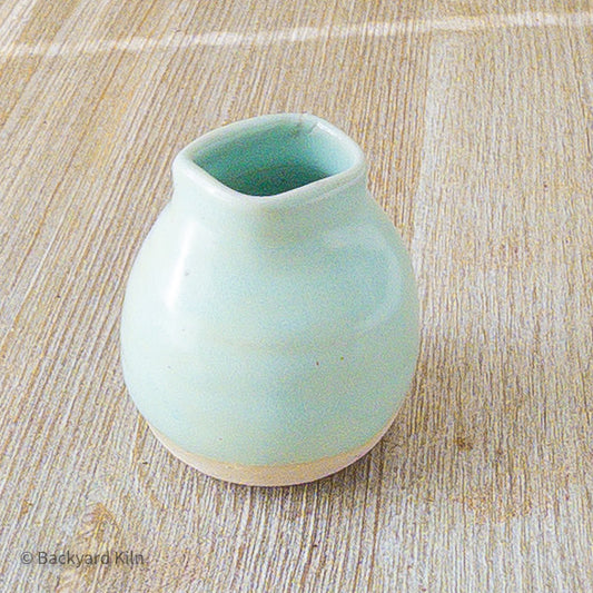 Aqua Tiny Vase with Rectangle Lip - Taylor