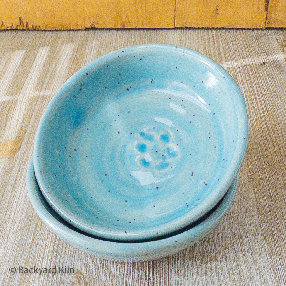 Fundraiser Cat Dishes: Blue and Yellow - Taylor