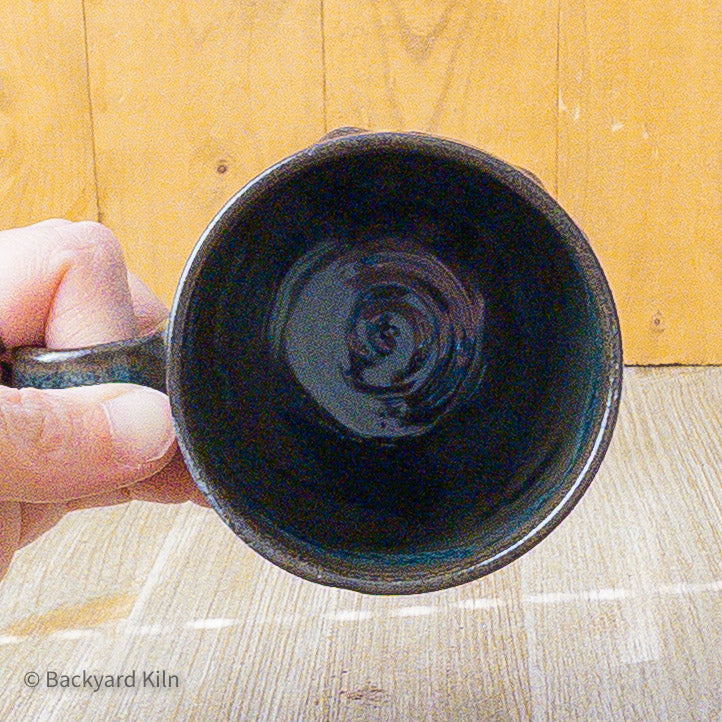 Overlapping Slip Ghost Mug Dark Blue - Taylor