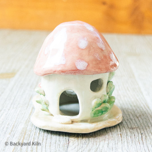 Pastel Mushroom Mini Fairy House by Taylor