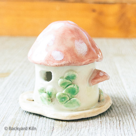 Pastel Mushroom Mini Fairy House by Taylor