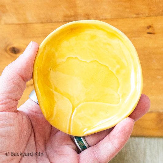Yellow Ginkgo Leaf Spoon Rest by Taylor