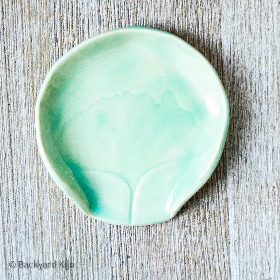 Bright Green Ginkgo Leaf Spoon Rest by Taylor