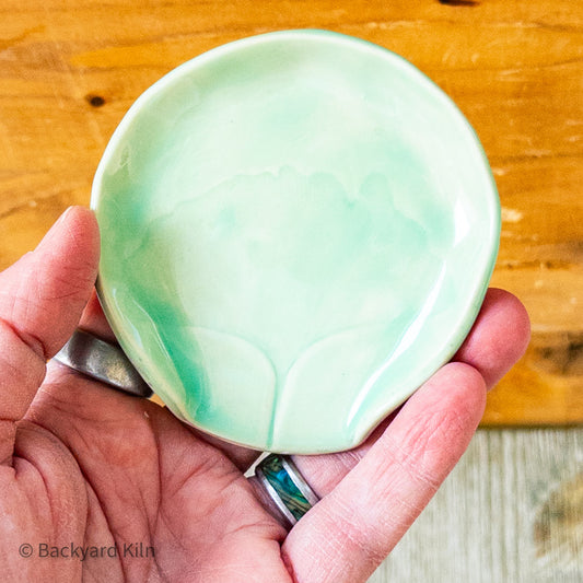 Bright Green Ginkgo Leaf Spoon Rest by Taylor