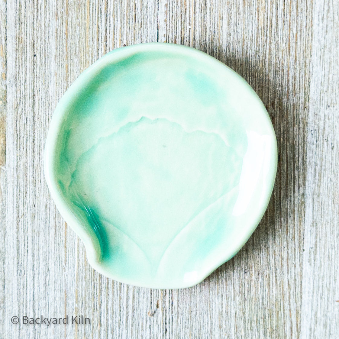 Bright Green Ginkgo Leaf Spoon Rest by Taylor