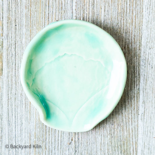 Bright Green Ginkgo Leaf Spoon Rest by Taylor