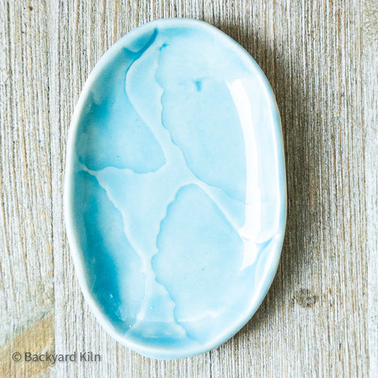 Small Blue Ginkgo Leaf Tray by Taylor