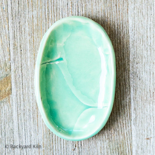 Small Bright Green Ginkgo Leaf Tray by Taylor