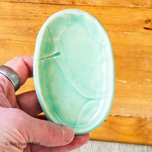 Small Bright Green Ginkgo Leaf Tray by Taylor