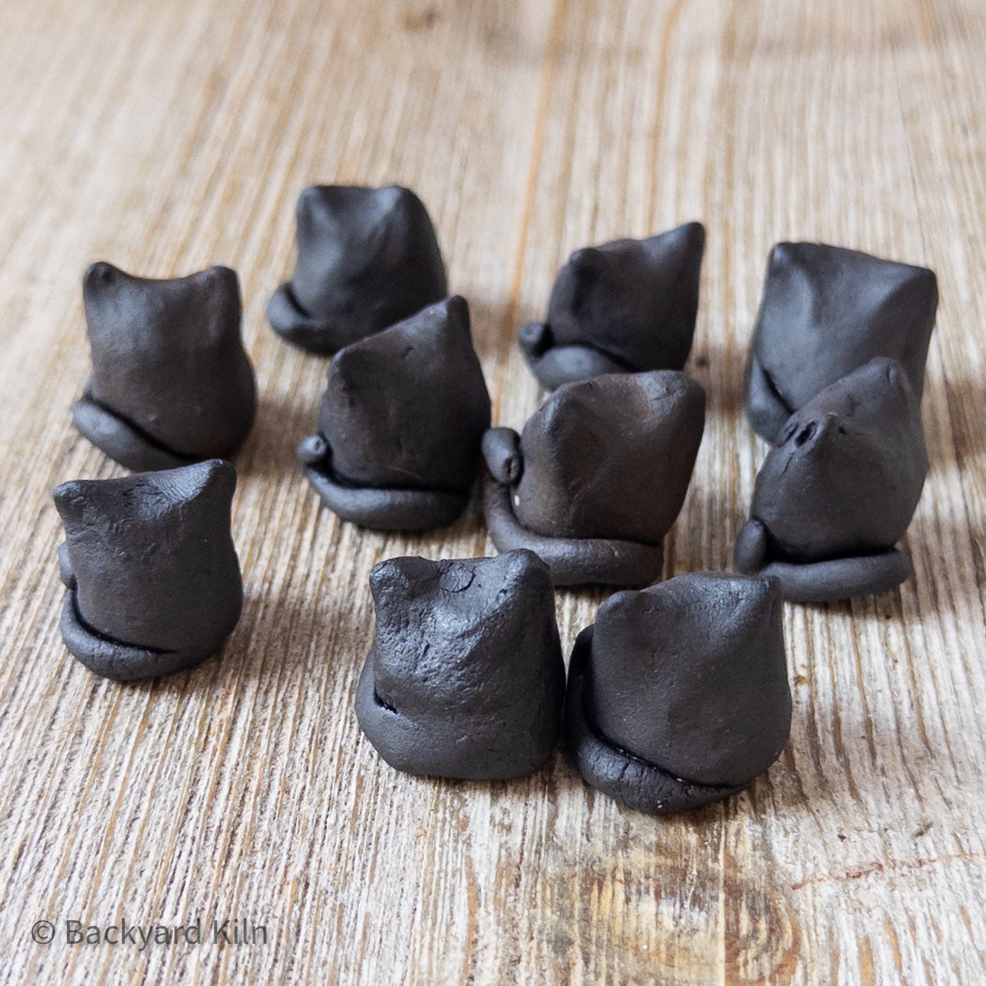 Black Mini Cats without Butts, Assorted by Taylor