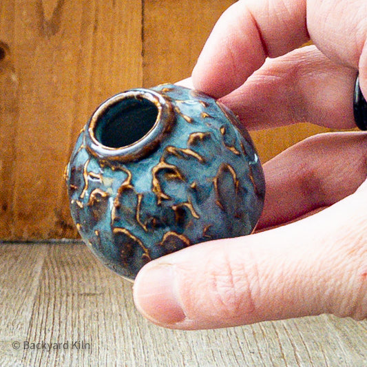 Tiny Blue Blossom Vase by Taylor