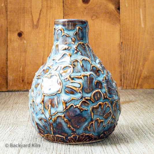 Blue Blossom Vase with Cat by Taylor