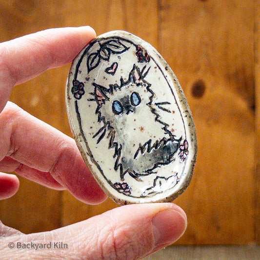 Tiny Cat Carved Tray by Taylor