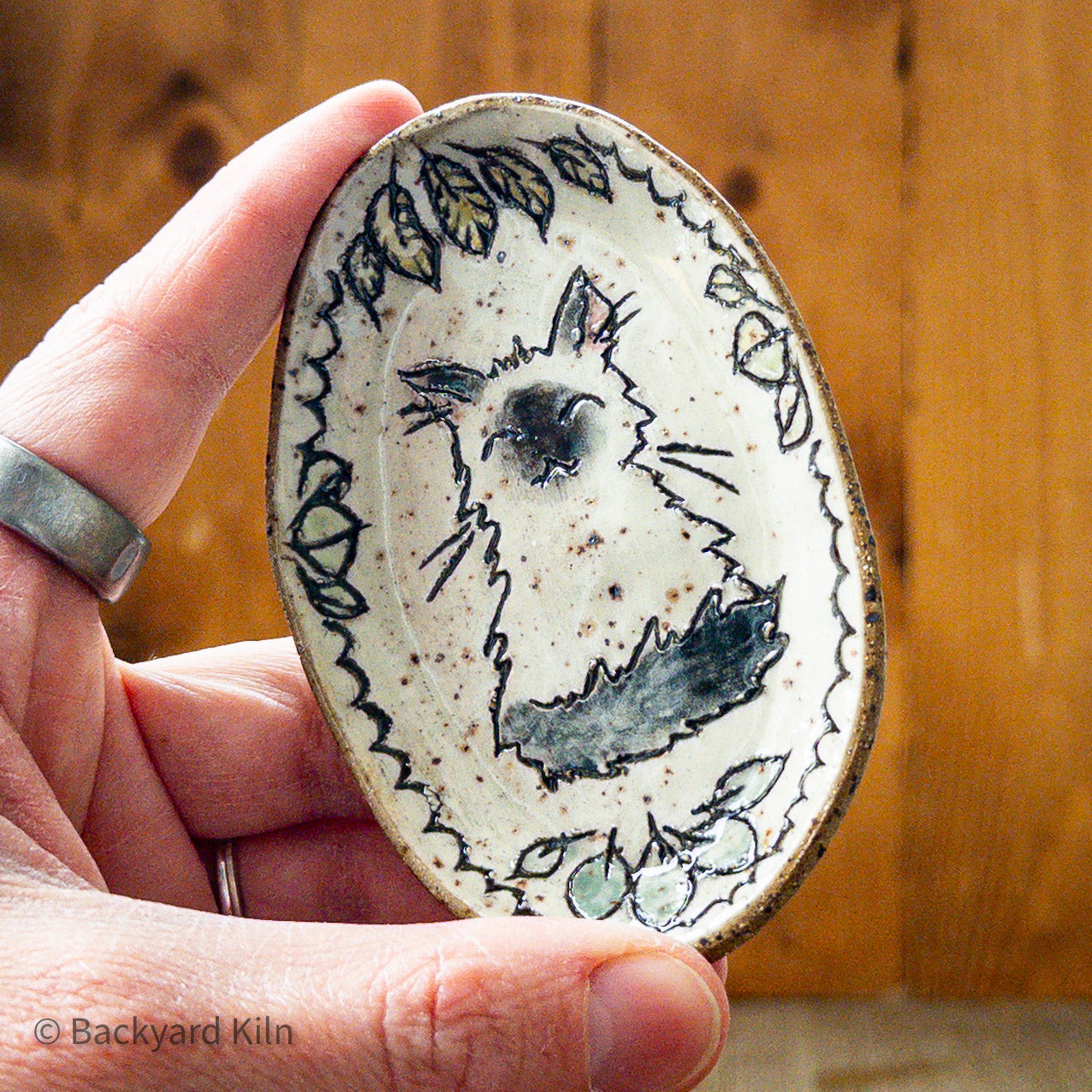 Cat Carved Tray #4 by Taylor