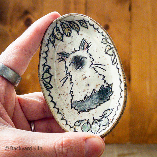 Cat Carved Tray #4 by Taylor