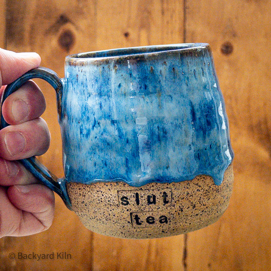 Blue "Slut Tea" Mug by Taylor